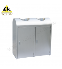 Two-compartment Stainless Steel Recycle Bin(TH2-88SR) 